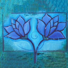 Blue lotus flowers