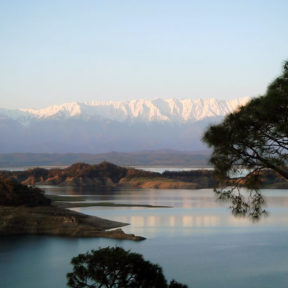 view of mountains from Basunti lodge