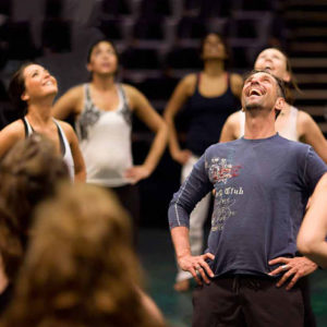 Gerry Trentham leading a voice workshop