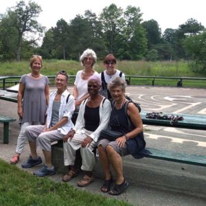 High Park Labyrinth walkers