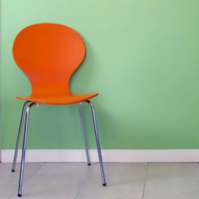 orange chair