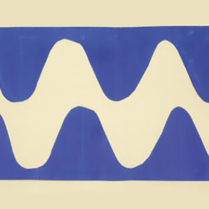Matisse wavy lines on blue background