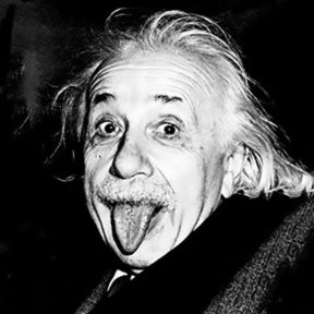 Albert Einstein sticking tongue out