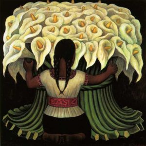 Calla lily flower seller Diego Rivera