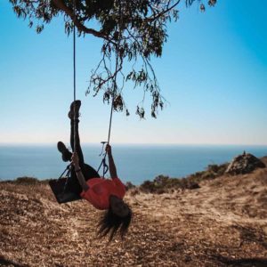 woman swinging